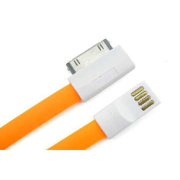 Iphone 3 / 4 / Ipad / Ipod Touch 4 Flat Magnet USB / Charger Cable