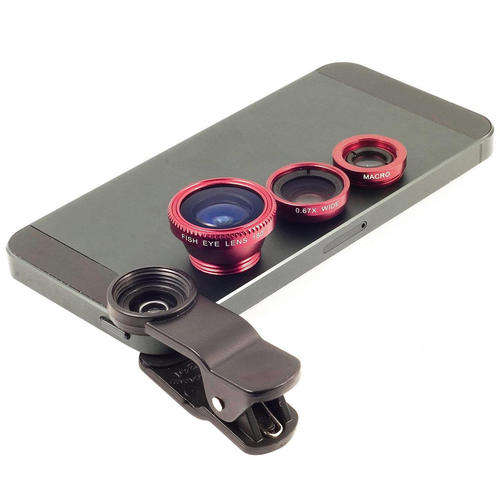3-in-1 Smartphone Camera Lens Kit with Clip - Wide Angle, Fisheye & Macro
