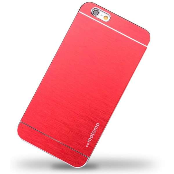 Apple Iphone 6 Plus Aluminium Brushed Metal Hard Case - Red