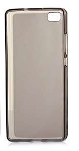 Huawei P8 Gel Back Cover - Dark Grey Smoke