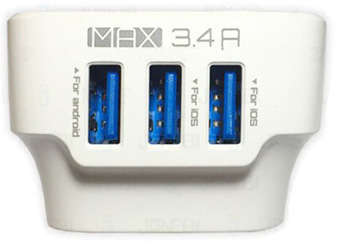 LDNIO 3XUSB Port 3.4A Wall Fast Charger with FREE Micro USB Cable