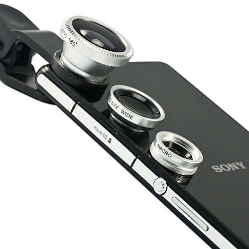 3-in-1 Smartphone Camera Lens Kit with Clip - Wide Angle, Fisheye & Macro