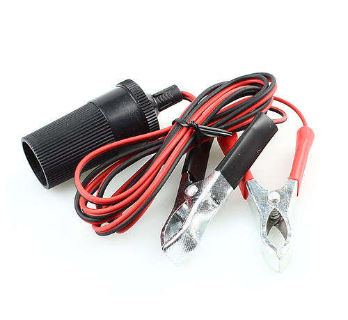 Battery Terminal Clip-on Vehicle Car Cigarette Lighter Socket Female Adapter