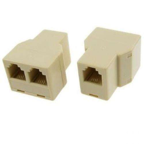 Telephone RJ11 2 Way Splitter Adapter