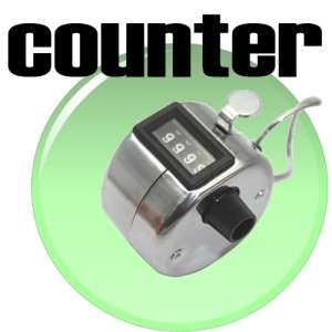 Chrome Counter 4-Digit Number Clicker Hand Tally Golf Major Events Sport