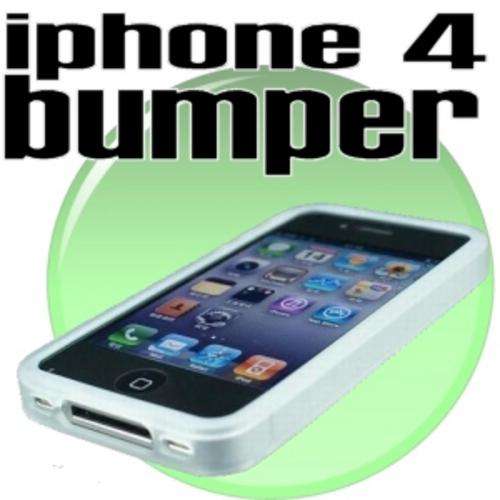 Apple Iphone 4 High Quality White Silicone Bumper Frame 4g