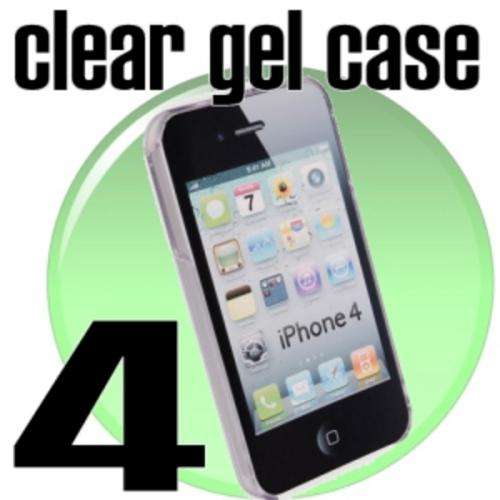 Soft Gel Clear TPU Skin / Case for Iphone 4 4G