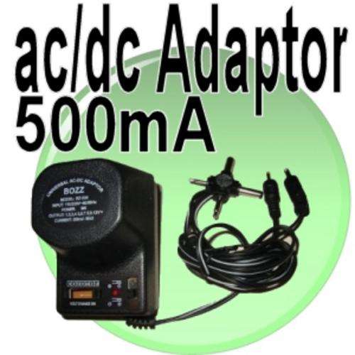 AC/DC Adaptor 500mA with 6 way Output plugs