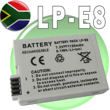 LP-E8 Battery for Canon EOS 550D Digital Rebel T2i EOS Kiss X4 !!! Save R200++ !!