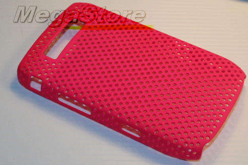 Bright Pink Mesh back Case for Blackberry Torch 9800