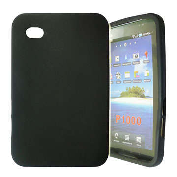 Black Silicone Skin Case for Samsung Galaxy Tab P1000