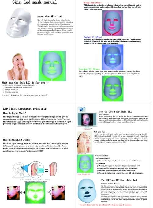 LED 7 colours Face Mask