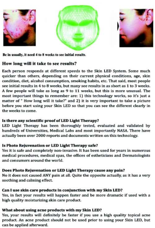 LED 7 colours Face Mask