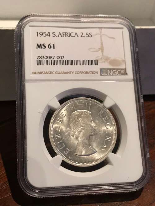 1954 HALF CROWN ( MS 61 )