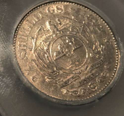 1892 ZAR HALF CROWN ( AU 50 )