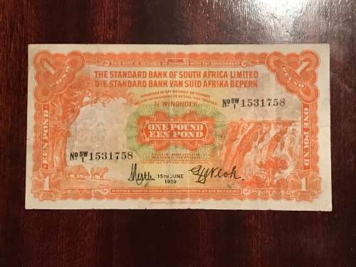 STANDARD BANK OF SA  1 POND ( WINDHOEK ) RARE !!!
