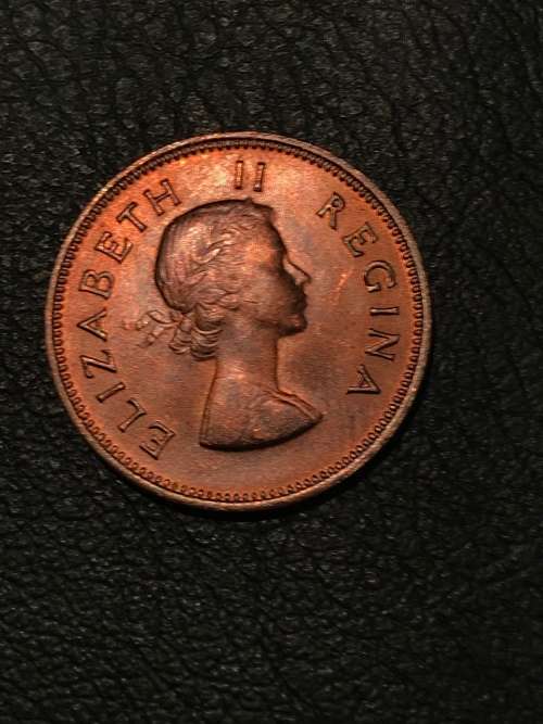 UNC 1960 1/2 PENNY ( RED BROWN !!!!!)
