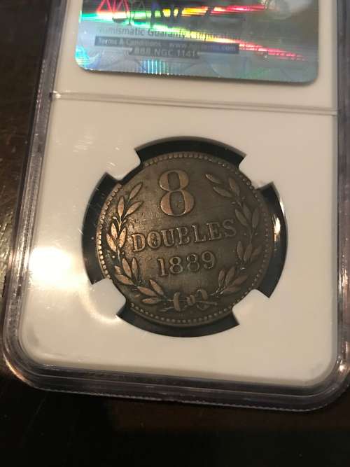 NGC GRADED 1889 H GURSNEY 8 Doubles Coin