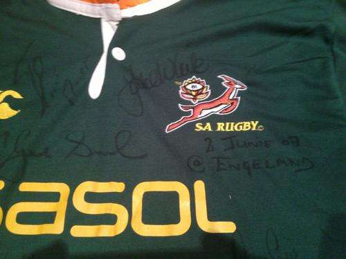 2nd June 2007( Loftus ) hand signed springbok jersey
