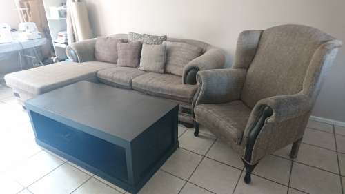 3 seat sofa + chairs + coffee table