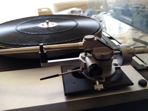 Old Vinyl LP record player