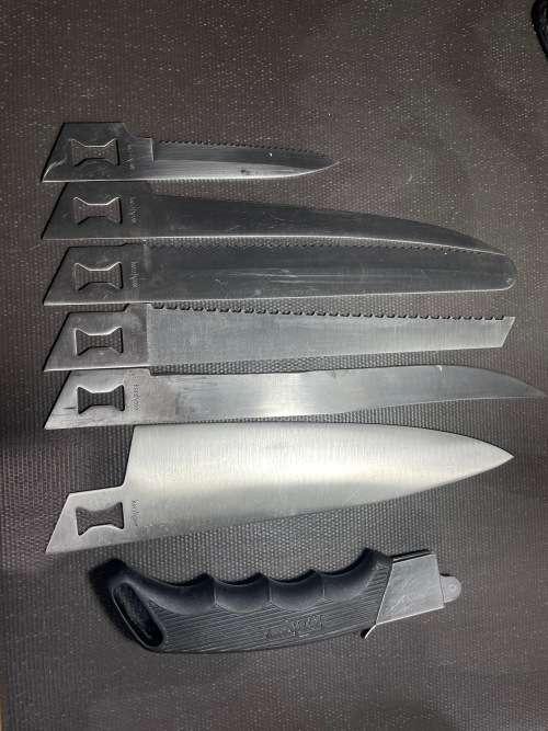 Vintage - Kershaw Kai Blade Trader - 6 Blade Knife Set and Case Japan