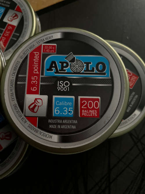 7 x Tins Apolo 0.25 Pointed Pellet