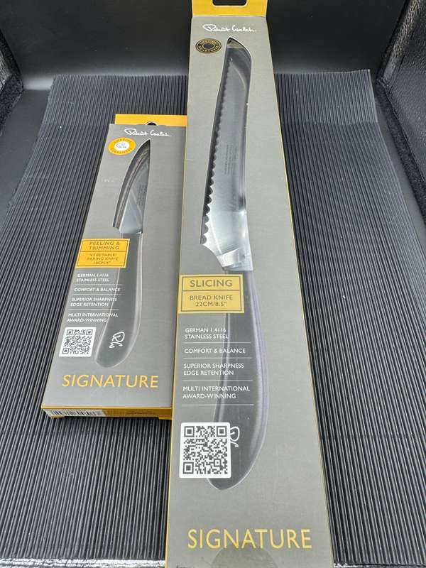 Robert Welch Signature Bread Knife 22cm + Paring Knife