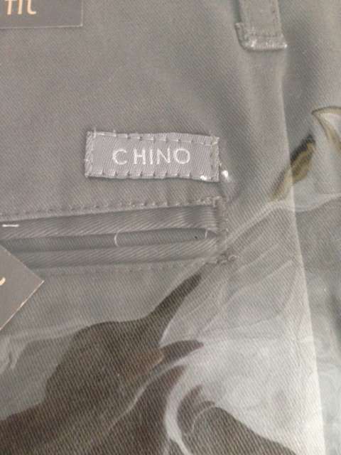 Men Chino Regular Fit Pants Navy Size 38
