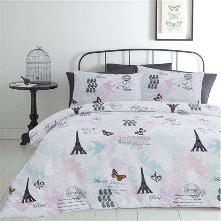 Paris Merci Single Duvet Cover+ 1 pillowcase