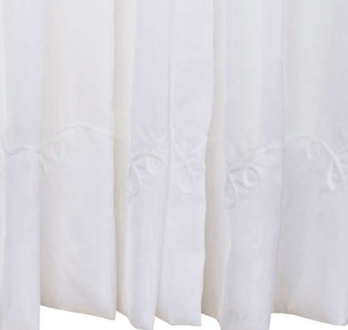 *BEAUTIFUL WHITE CORNELLY VOILE CURTAIN *5 METRES WITH A 250 DROP!!