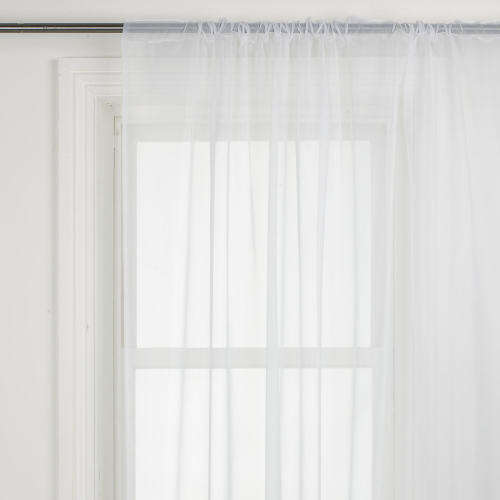 *BEAUTIFUL WHITE PLAIN VOILE CURTAIN *5 METRES WITH A 218 DROP!!
