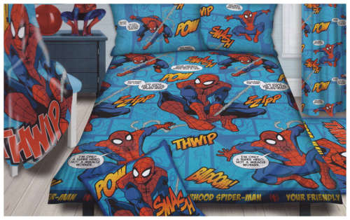 Marvel Ultimate Spiderman Double duvet Cover + 2 Pillowcases Set Huge Special