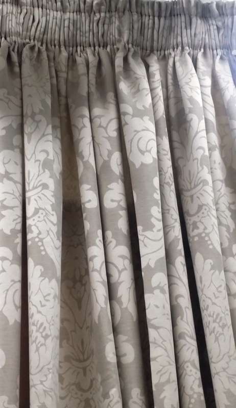 *ANNETTE TAPED TAUPED CURTAIN *225 X 218