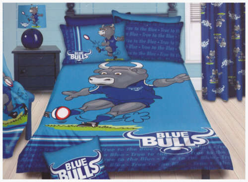 Blue Bulls Single Duvet Cover & Pillow Case Set