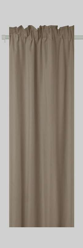 Microfibre Taupe 230X218 Taped Curtain *NEW ARRIVAL*