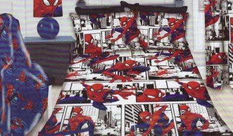 Spiderman Comic City Double Duvet Cover Set