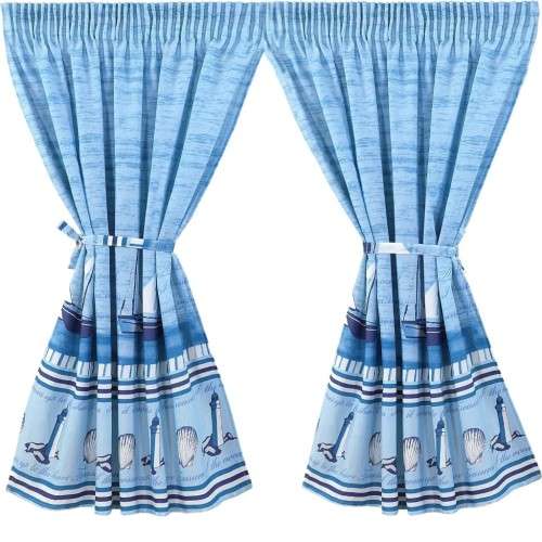 Yacht Polycotton 220cmX 120cm Cafe Curtain