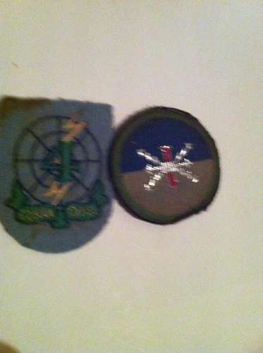 Signal corps cloth patches 1970 era