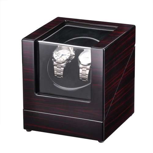 Automatic Dual Watch Winder Wood Display Box