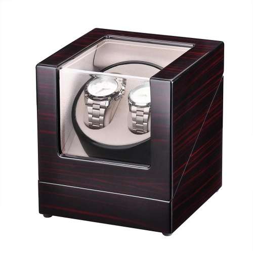 Automatic Dual Watch Winder Wood Display Box