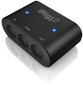 IK Multimedia MIDI interface for iOS and Mac/PC. Incl. Lightning, USB cables IRIG-MIDI2