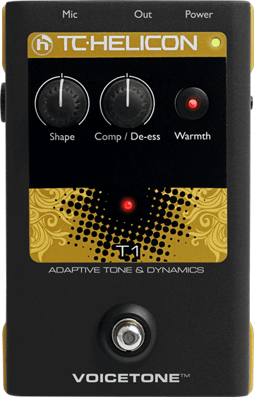 TC Helicon VoiceTone T1 Single Adaptive Tone & Dynamics pedal