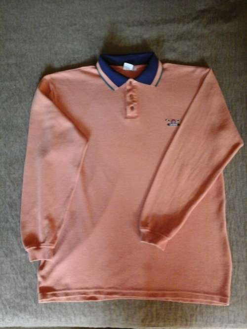 Male Golf Shirt - Orange - L - Second Hand - Good Condition.