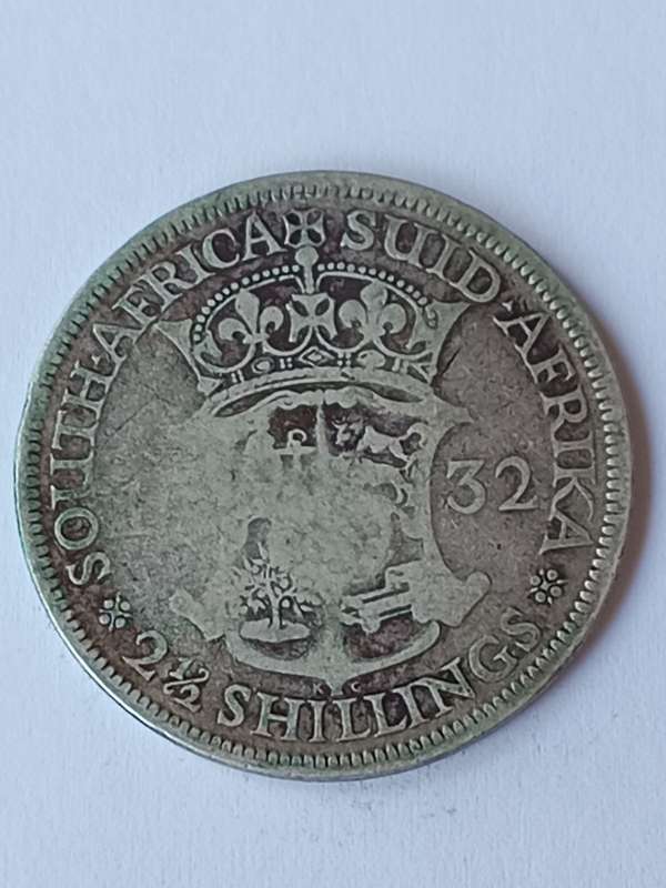 !!! Crazy R1 Start !!! Rare and valuable 1932 South African two and a half shillings