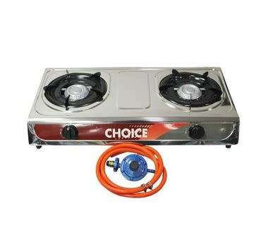 END OF LOADSHEDDING- CHOICE BRAND - GAS STOVE WITH AUTO-IGNITION BURNERS AND PIPE AND REGULATOR
