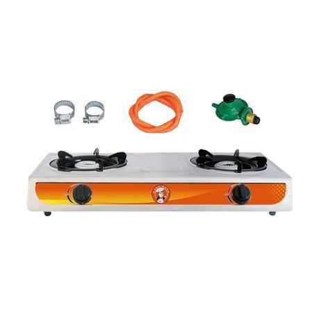 END OF LOADSHEDDING- CHOICE BRAND - GAS STOVE WITH AUTO-IGNITION BURNERS AND PIPE AND REGULATOR
