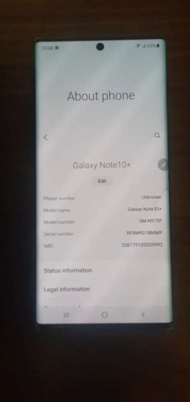Samsung note 10 PLUS 12gb ram, 256gb
