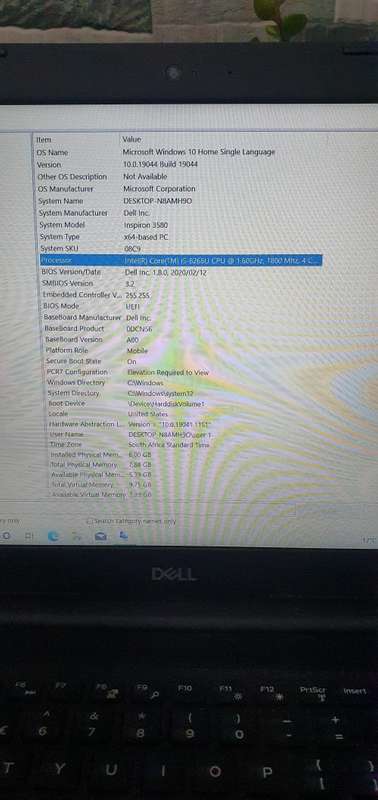 Dell insprion i5 8th gen, 1920x1080, 8gb ddr4 ram, 1000gb space