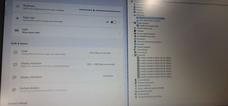 LENOVO i5 8250**12GB RAM**FHD**512GB SSD + 500G HDD**WINDOWS 11 PRO